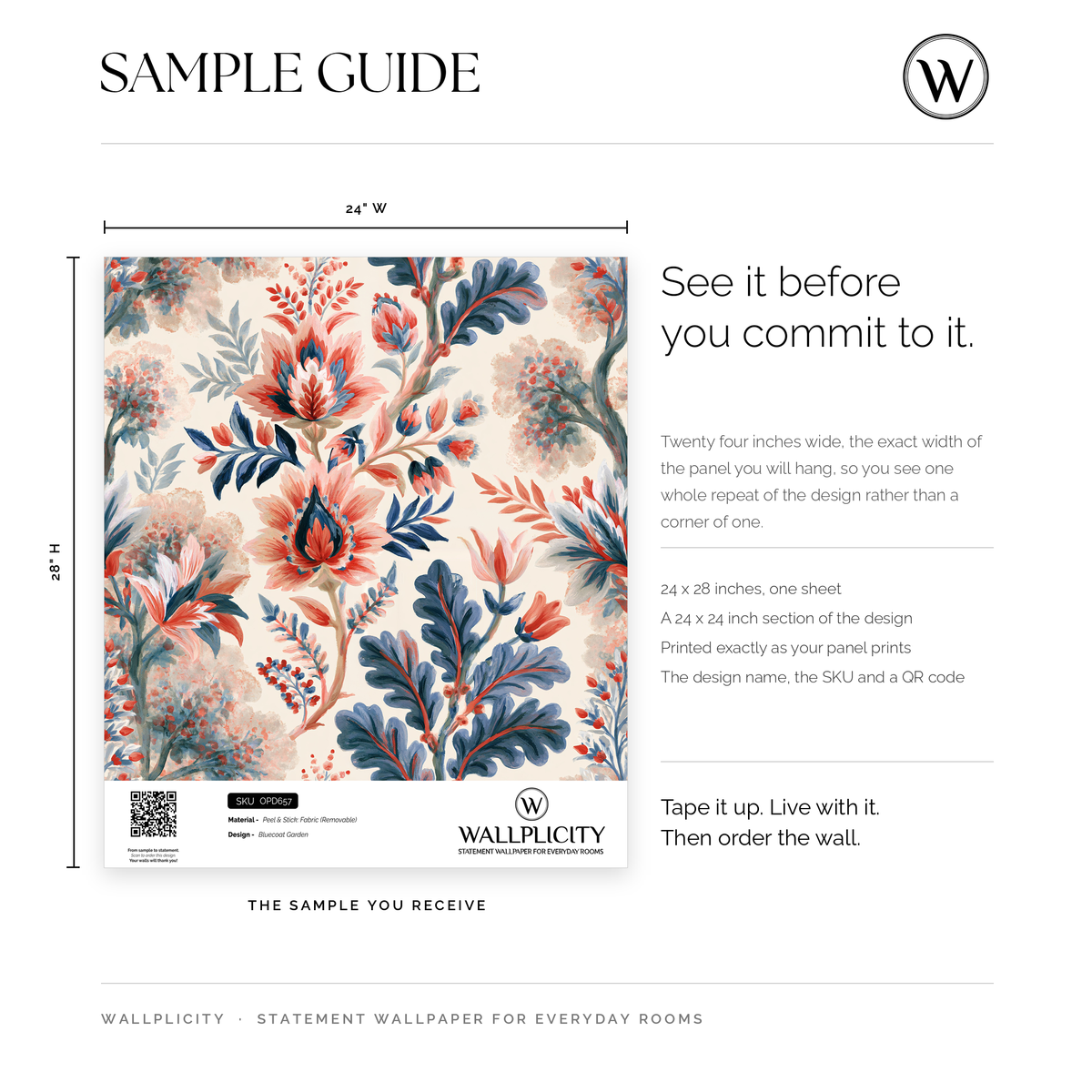 Bluecoat Garden wallpaper sample guide
