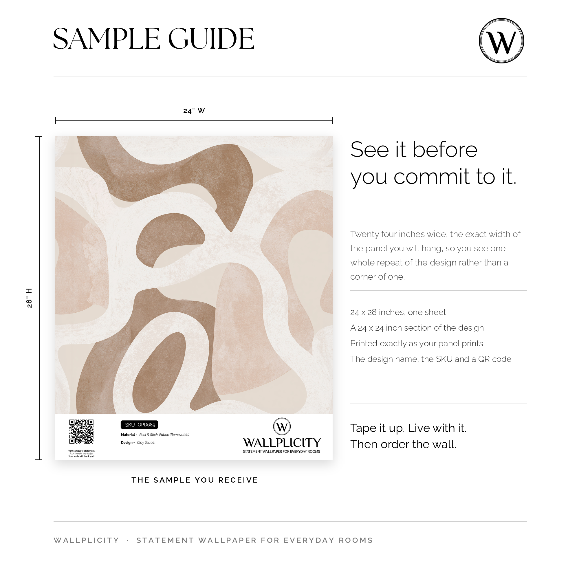 Clay Terrain wallpaper sample guide