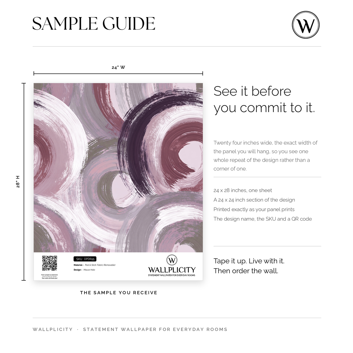 Mauve Halo wallpaper sample guide