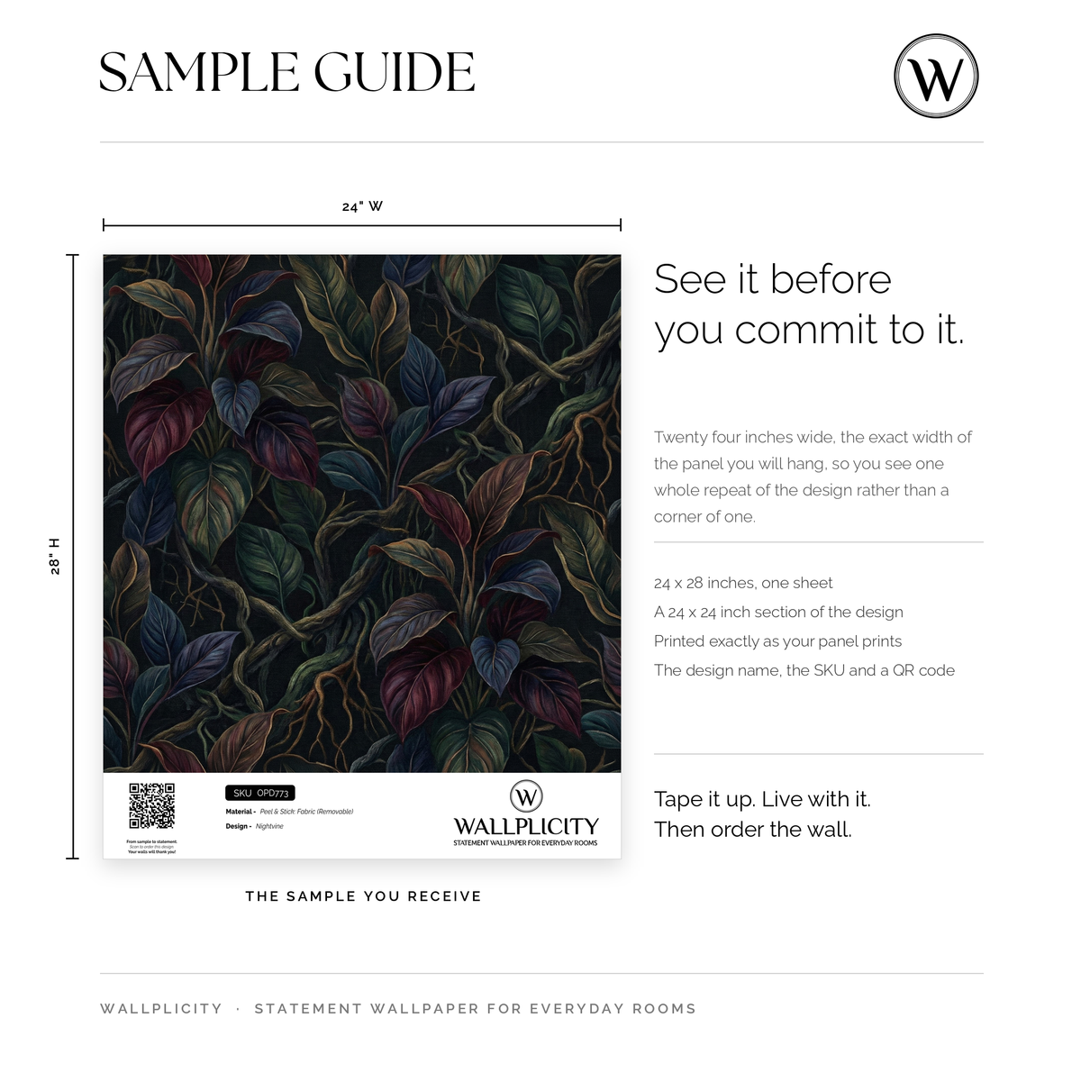 Nightvine wallpaper sample guide