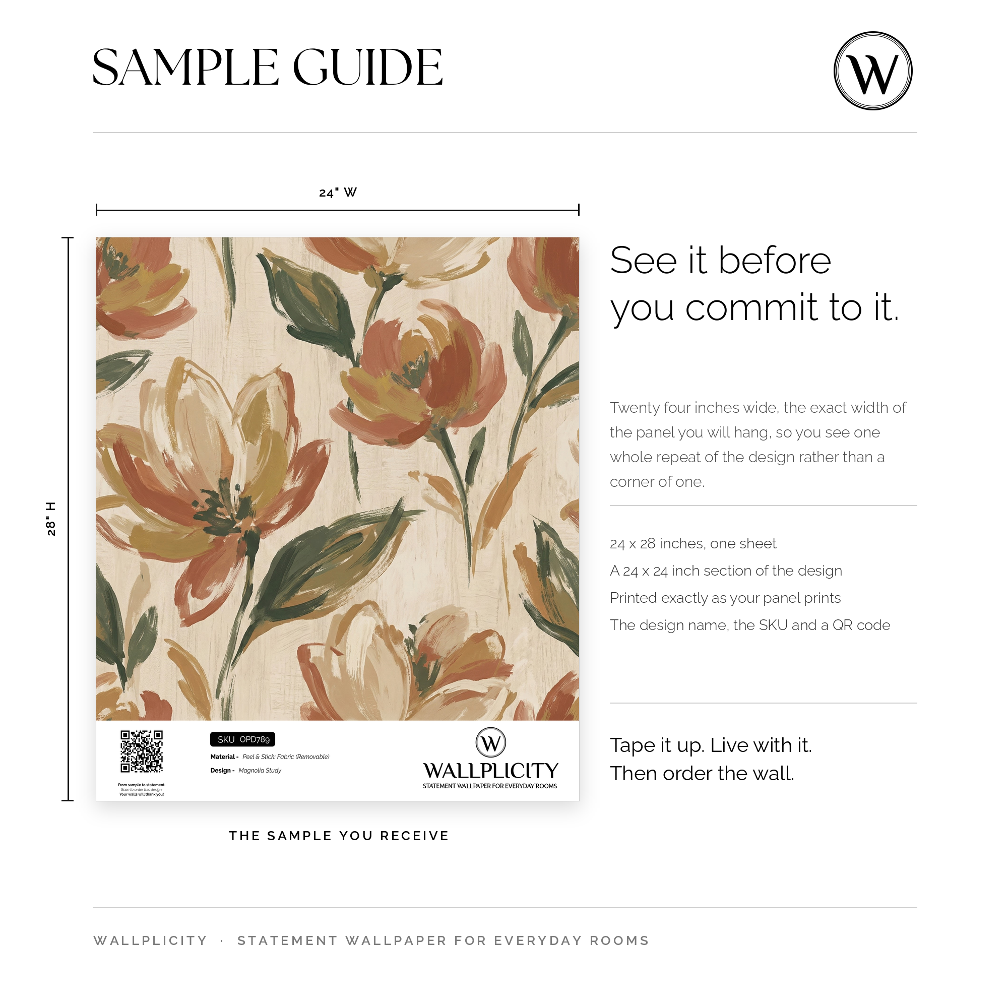 Magnolia Study wallpaper sample guide