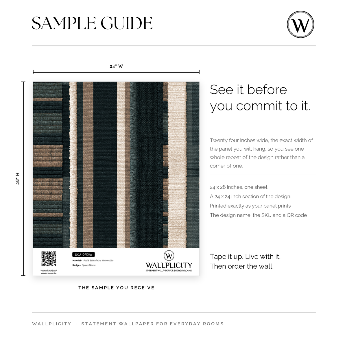Spruce Weave wallpaper sample guide