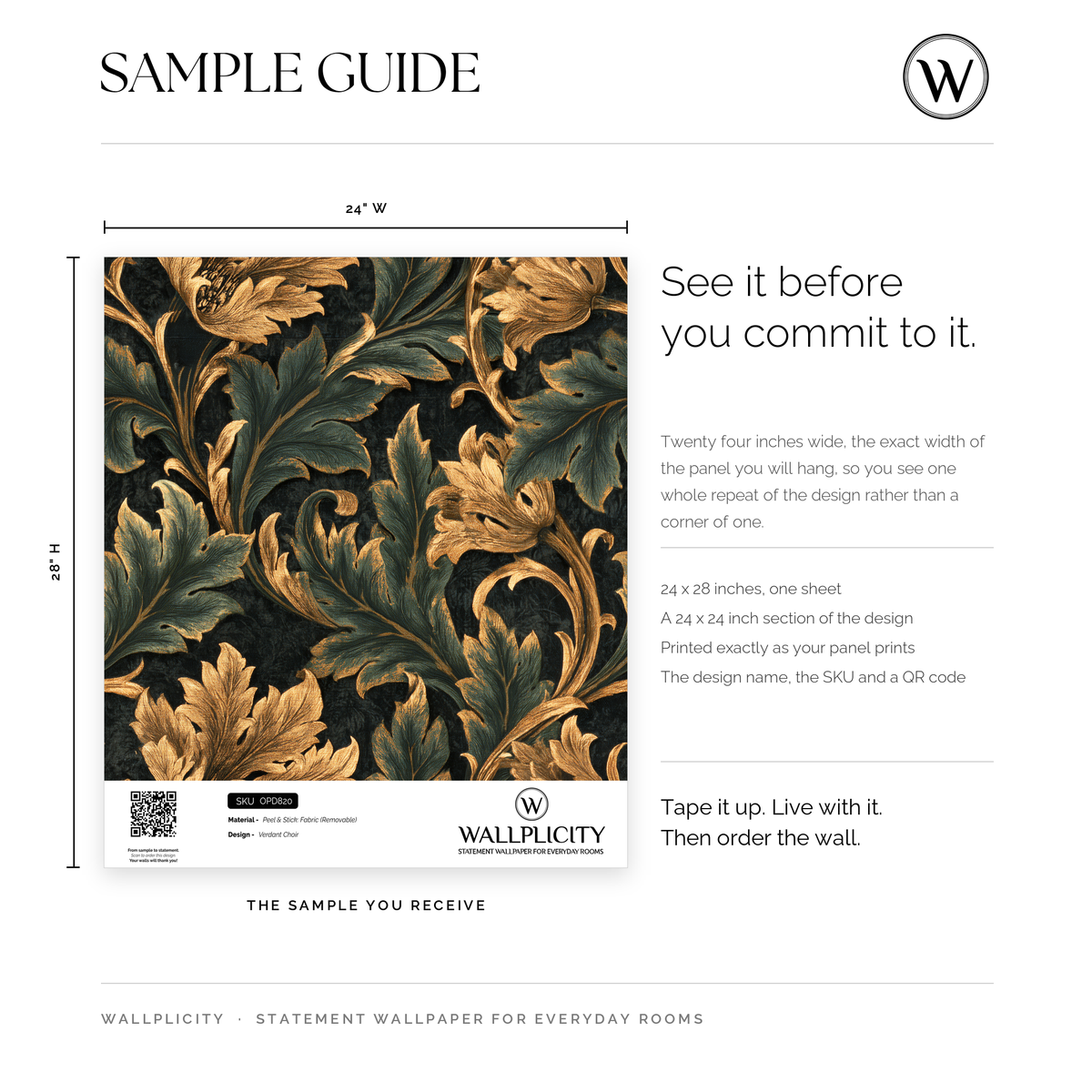 Verdant Choir wallpaper sample guide