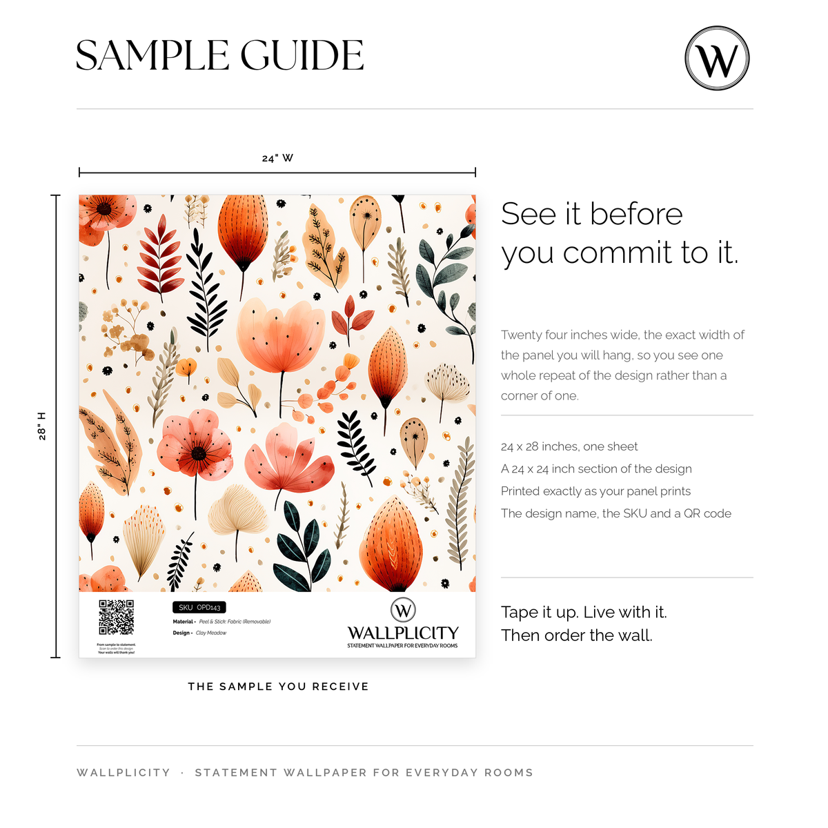 Clay Meadow wallpaper sample guide