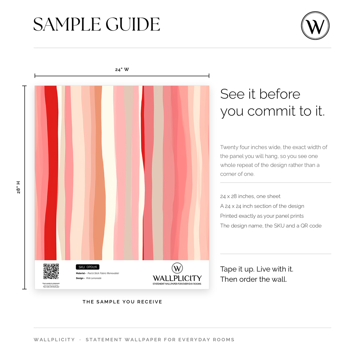 Pink Lemonade wallpaper sample guide