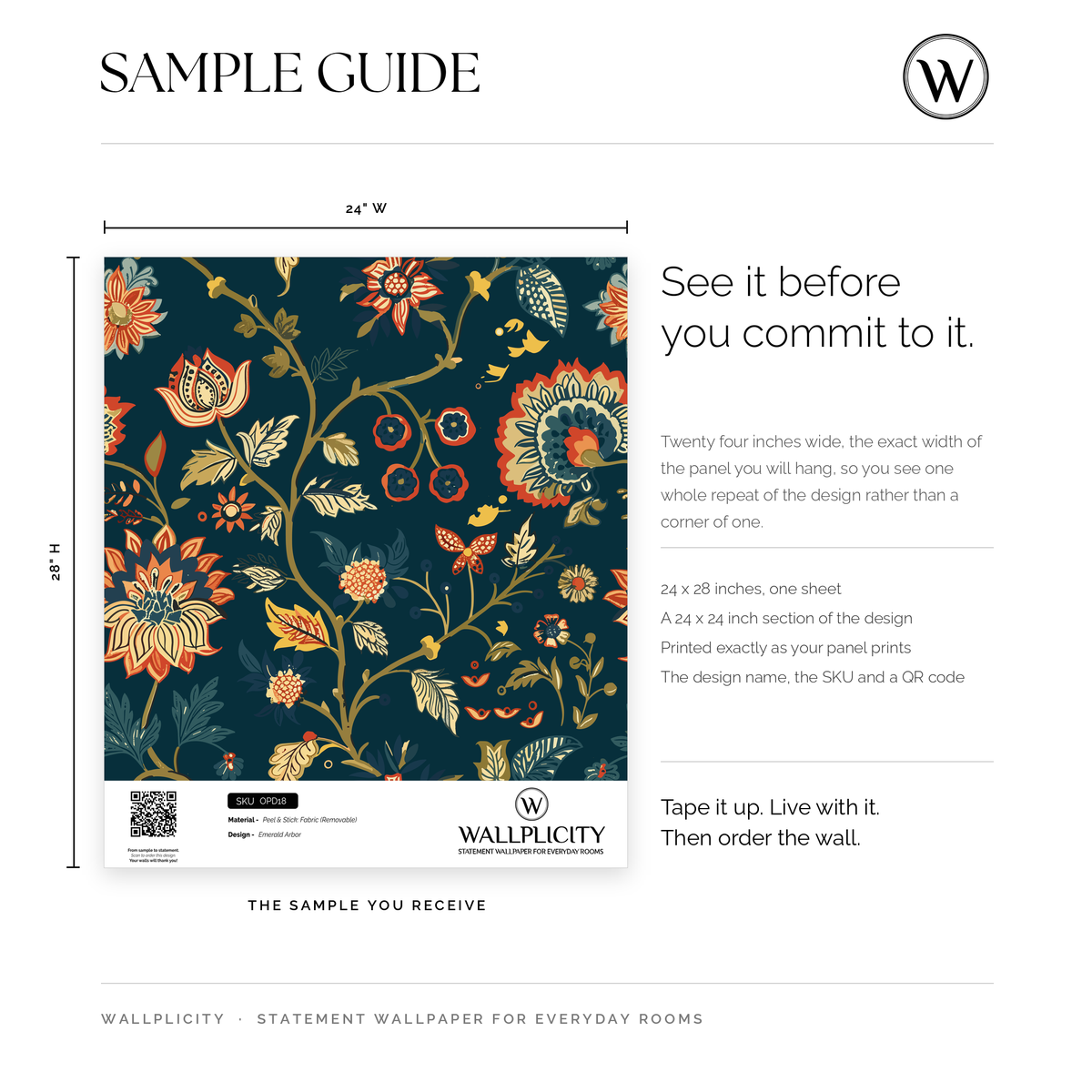 Emerald Arbor wallpaper sample guide