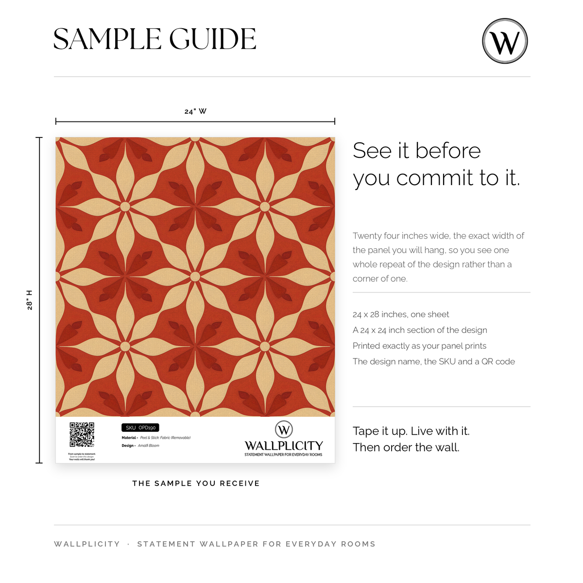 Amalfi Bloom wallpaper sample guide