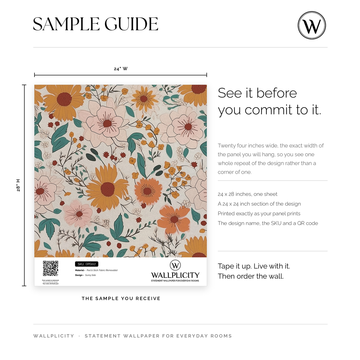 Sunny Side wallpaper sample guide