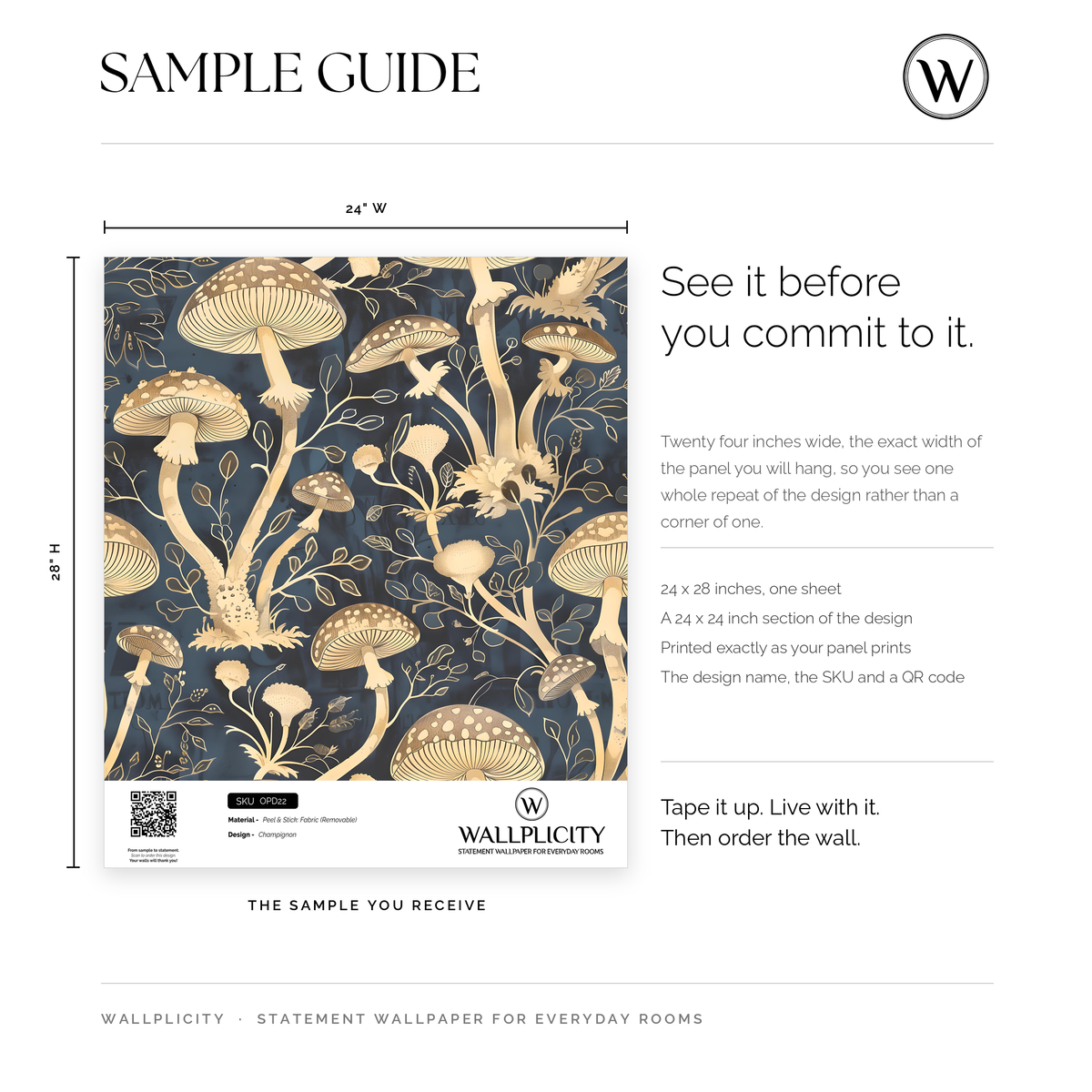 Champignon wallpaper sample guide