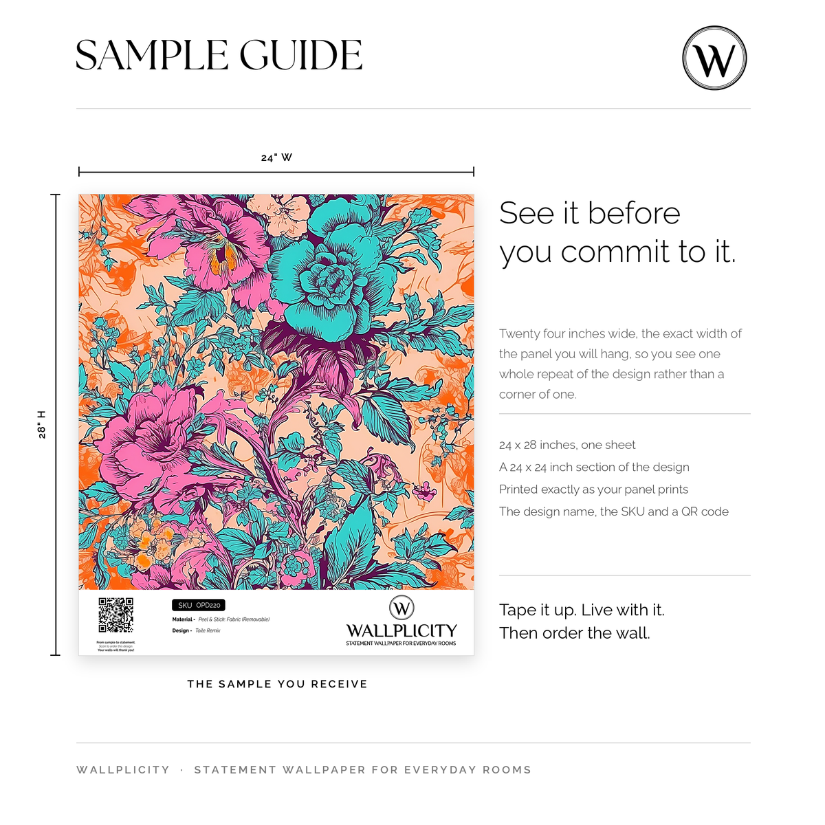 Toile Remix wallpaper sample guide