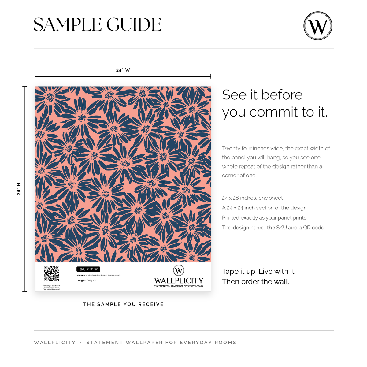 Daisy Jam wallpaper sample guide
