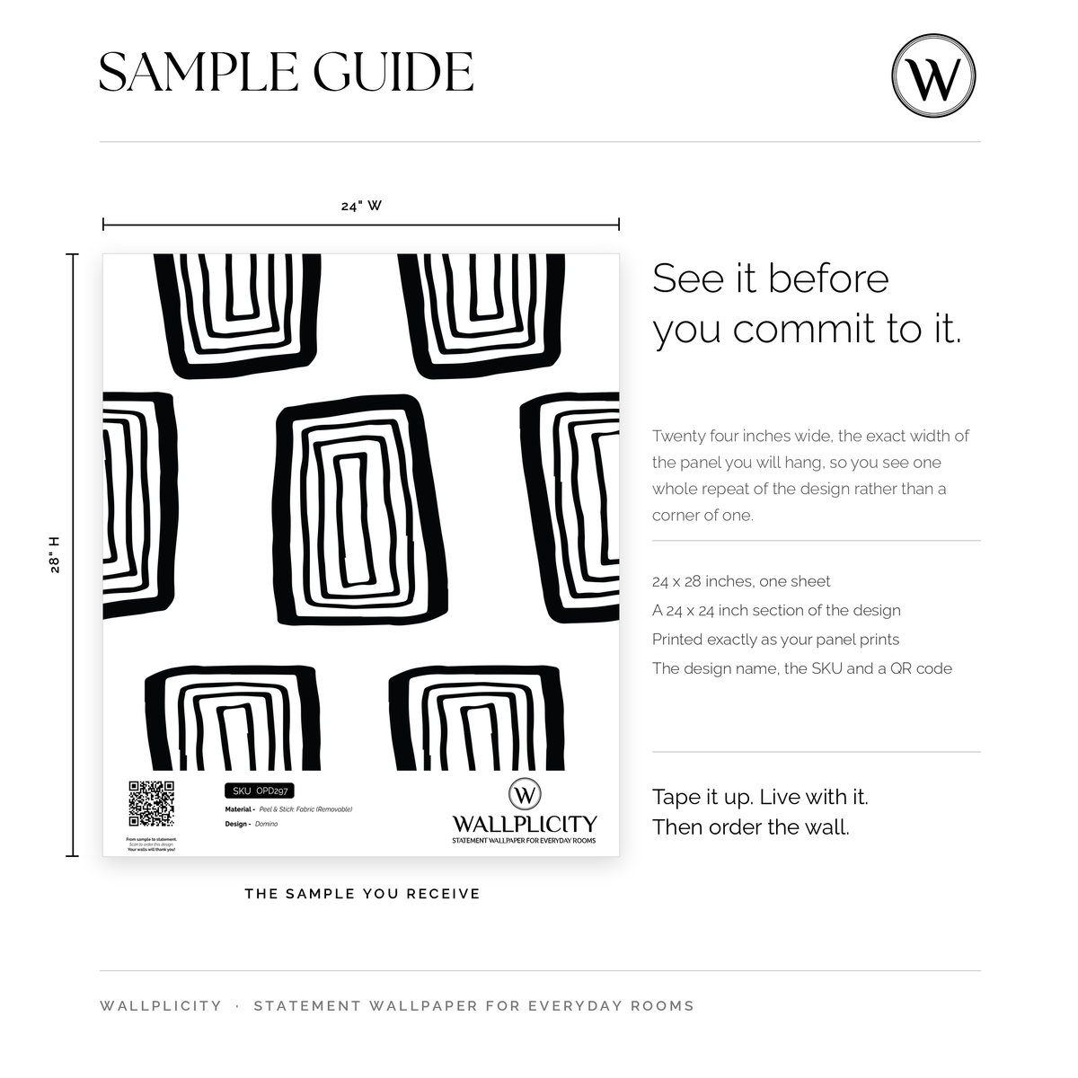 Domino wallpaper sample guide