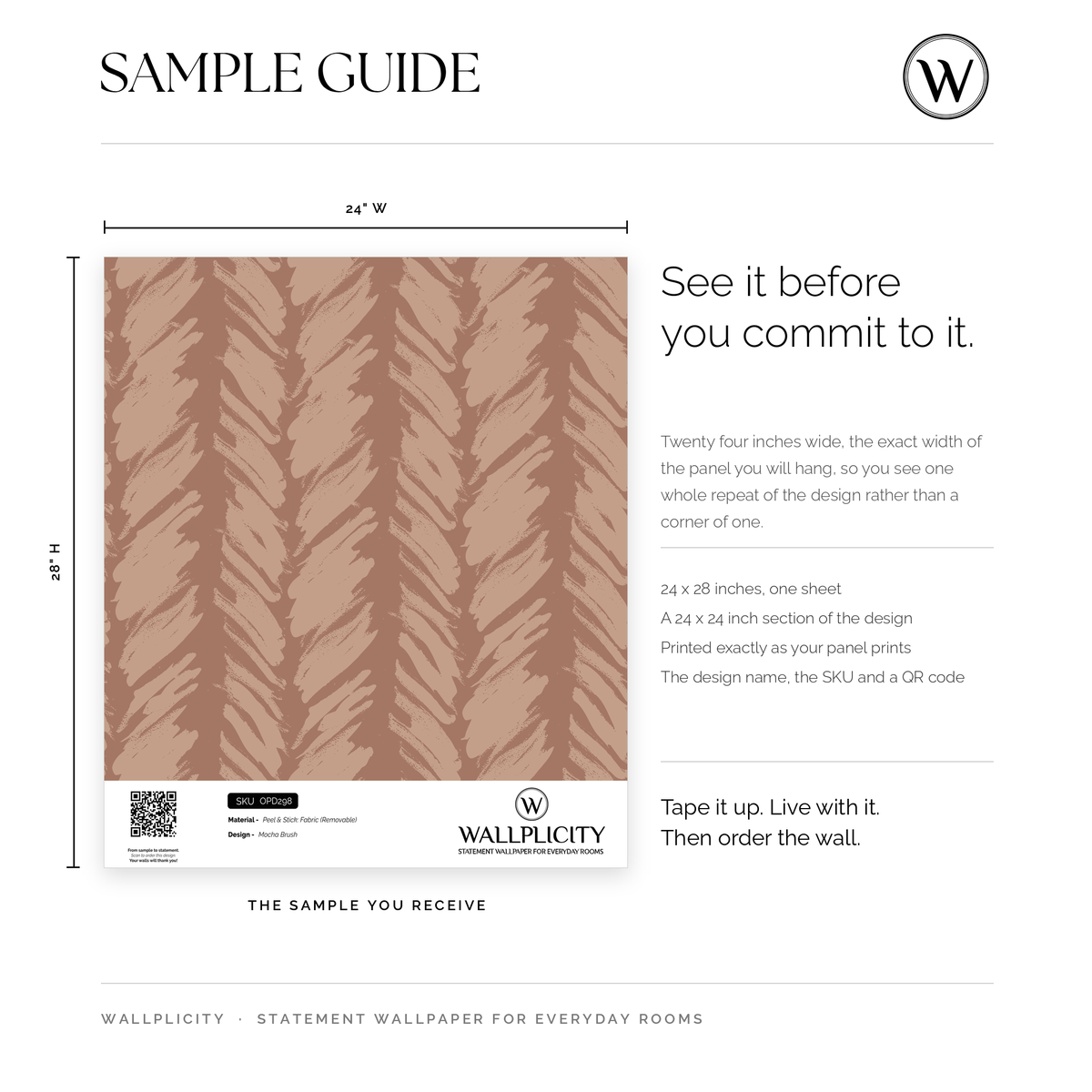 Mocha Brush wallpaper sample guide