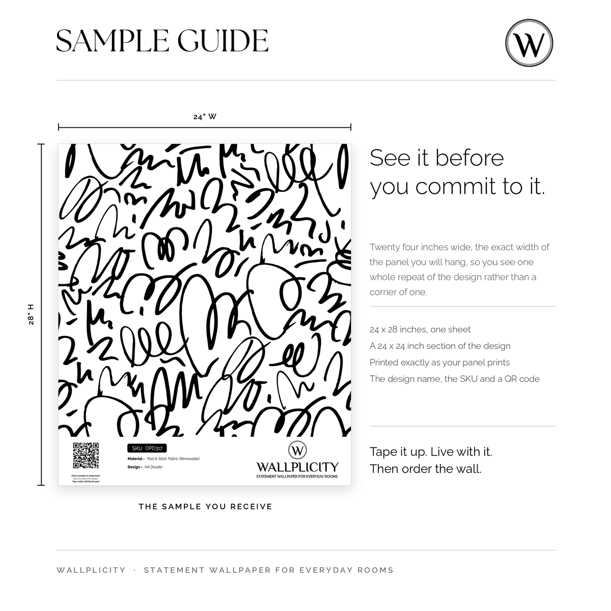 Ink Doodle wallpaper sample guide