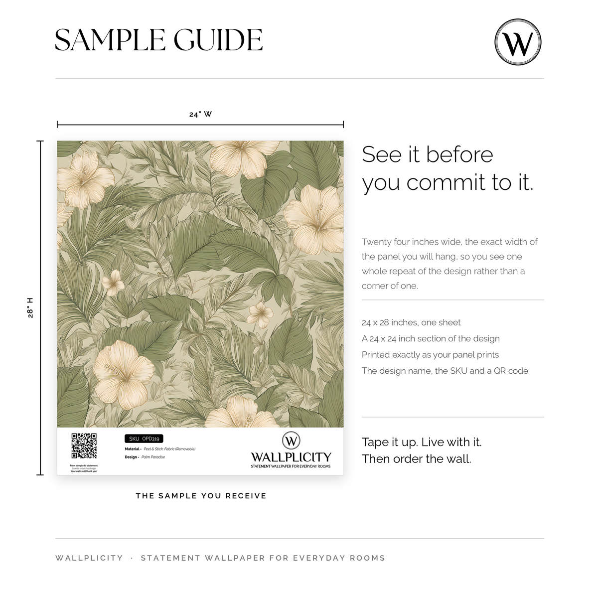 Palm Paradise wallpaper sample guide