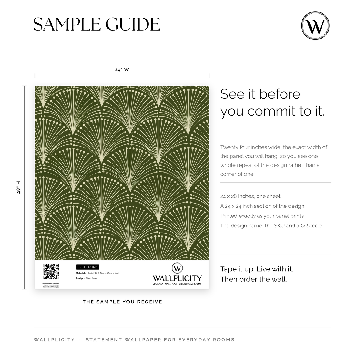 Palm Court wallpaper sample guide