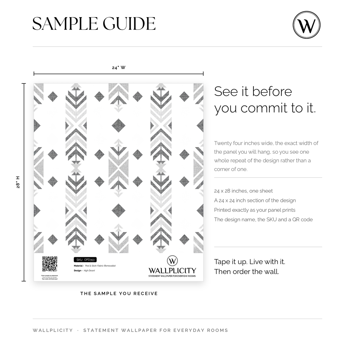 High Desert wallpaper sample guide