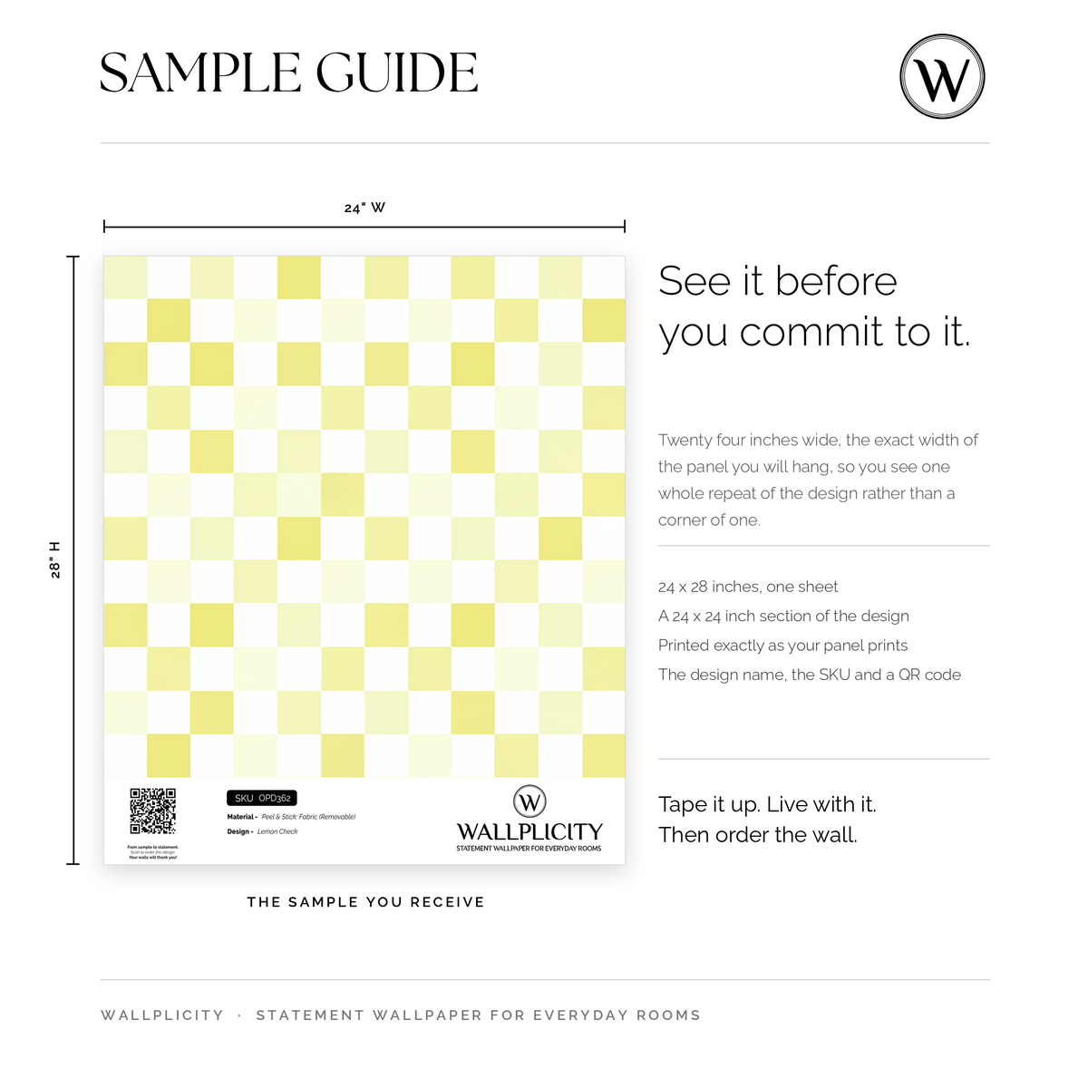 Lemon Check wallpaper sample guide
