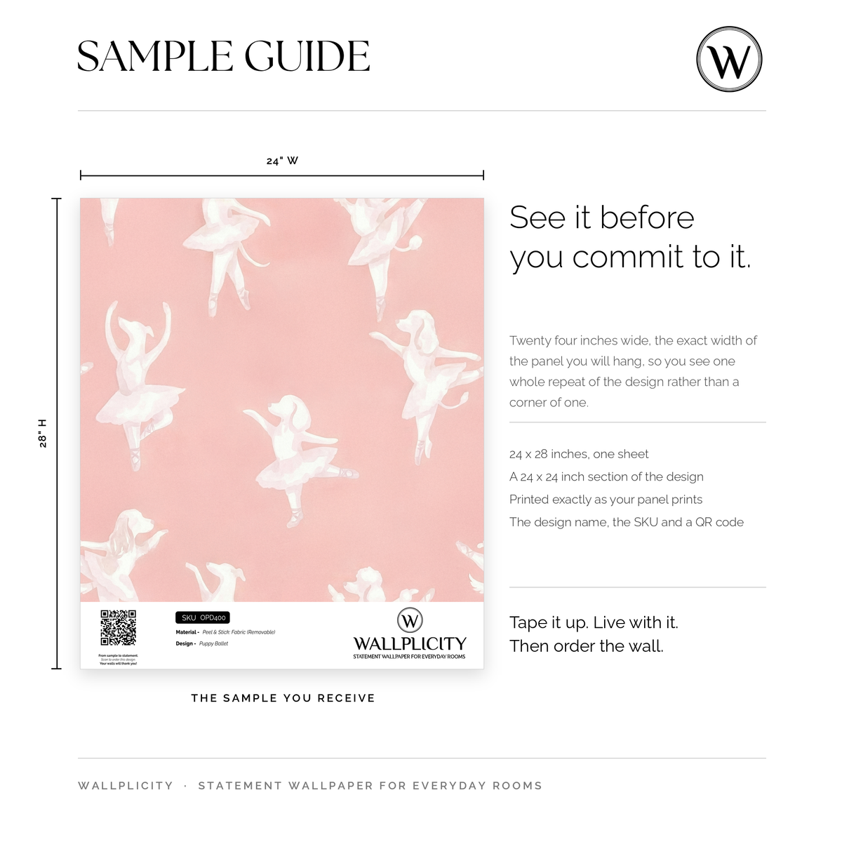 Puppy Ballet wallpaper sample guide