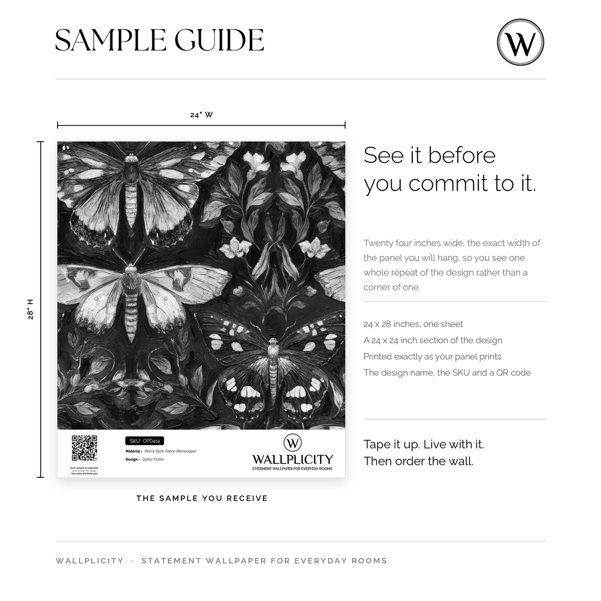 Gothic Flutter wallpaper sample guide