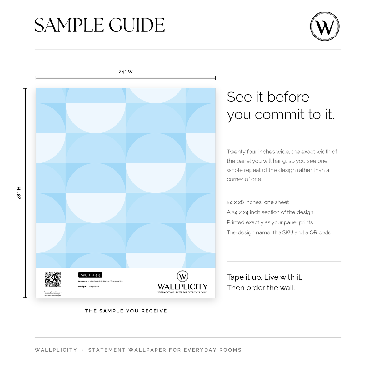 Halfmoon wallpaper sample guide