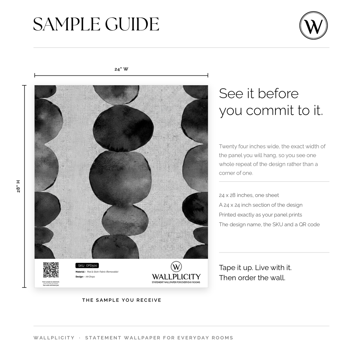 Ink Drops wallpaper sample guide