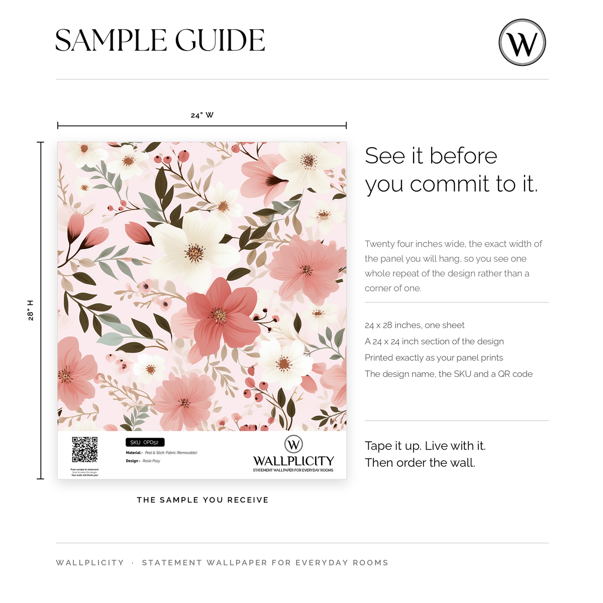 Rosie Posy wallpaper sample guide