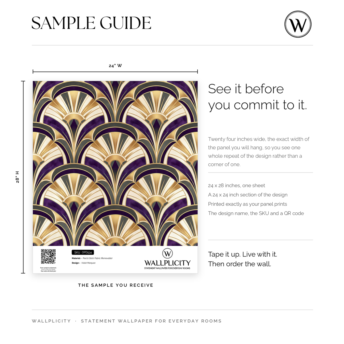 Violet Marquee wallpaper sample guide