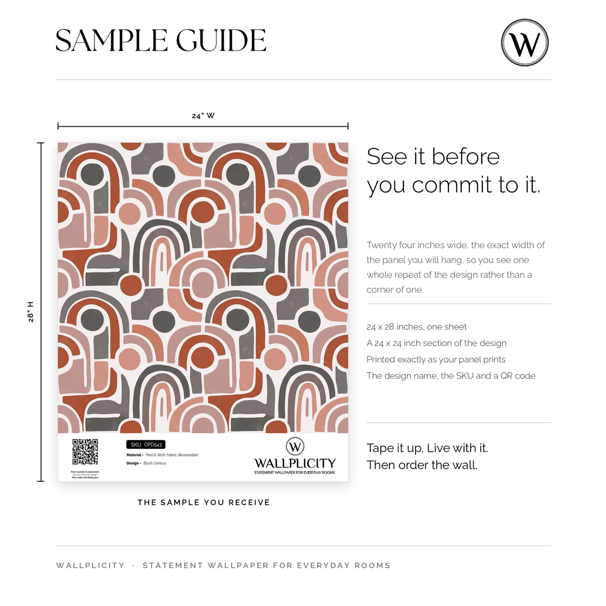 Blush Century wallpaper sample guide