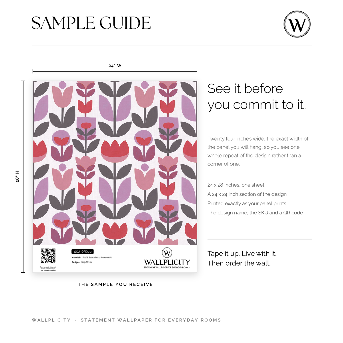 Tulip Mania wallpaper sample guide