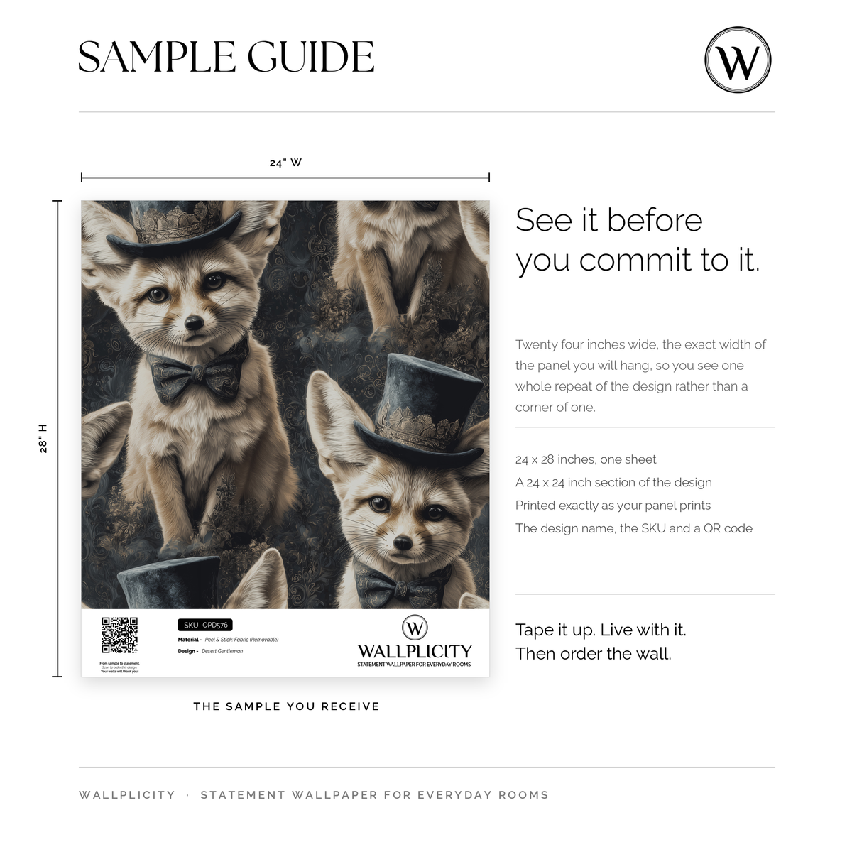 Desert Gentleman wallpaper sample guide