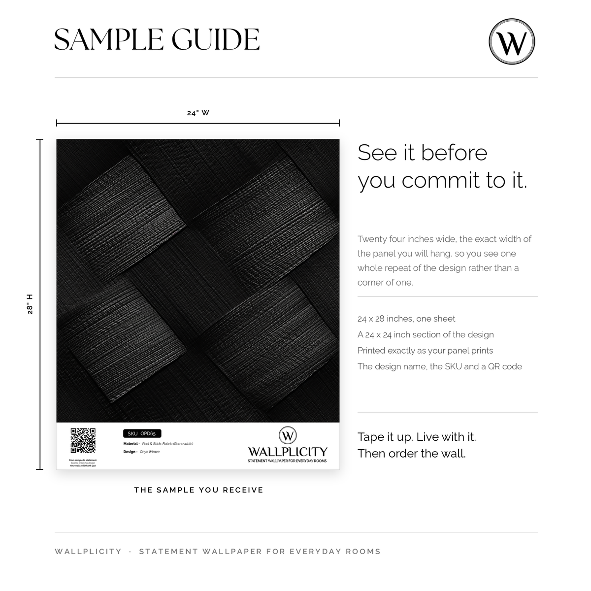 Onyx Weave wallpaper sample guide