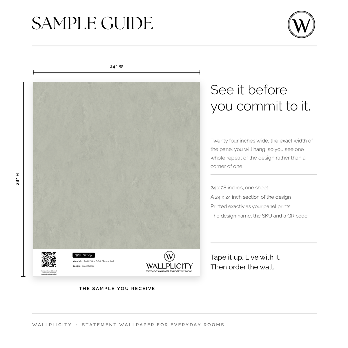 Stone Fresco wallpaper sample guide