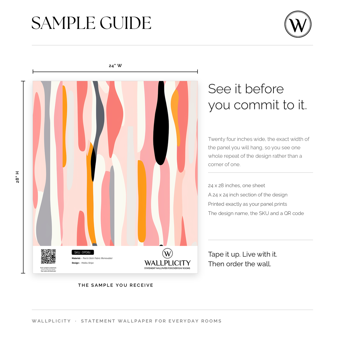 Malibu Stripe wallpaper sample guide