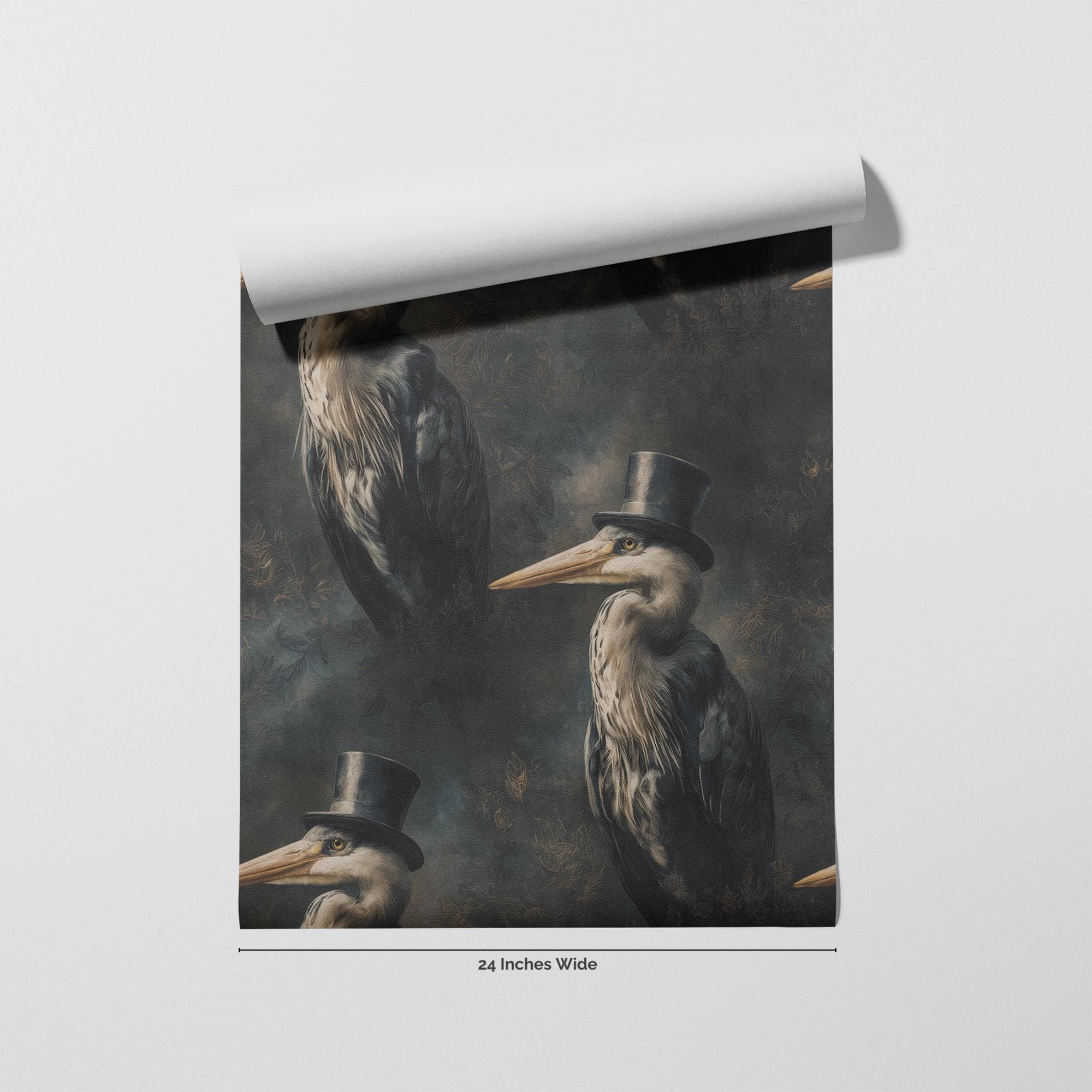 The Courier wallpaper flat roll view
