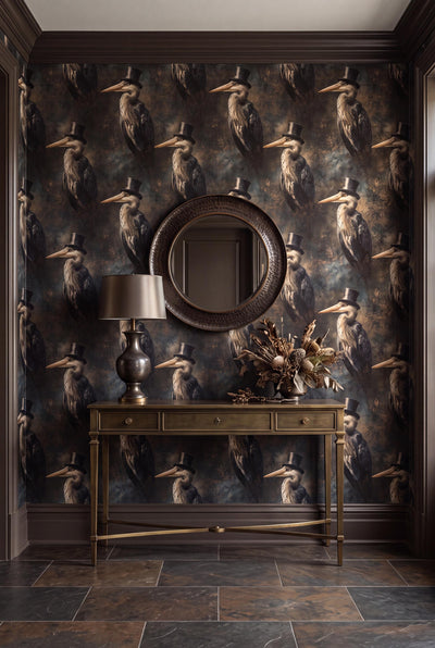 The Courier: Victorian Stork Wallpaper
