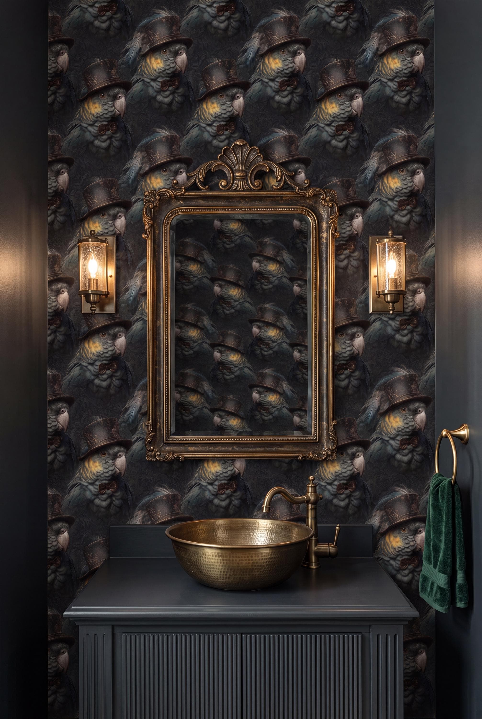 The Raconteur wallpaper shown in an entryway