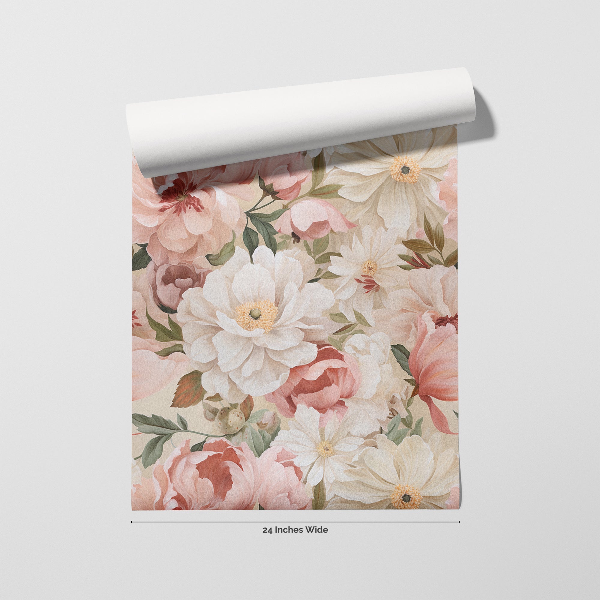Moody Blush wallpaper roll, 24 inches wide