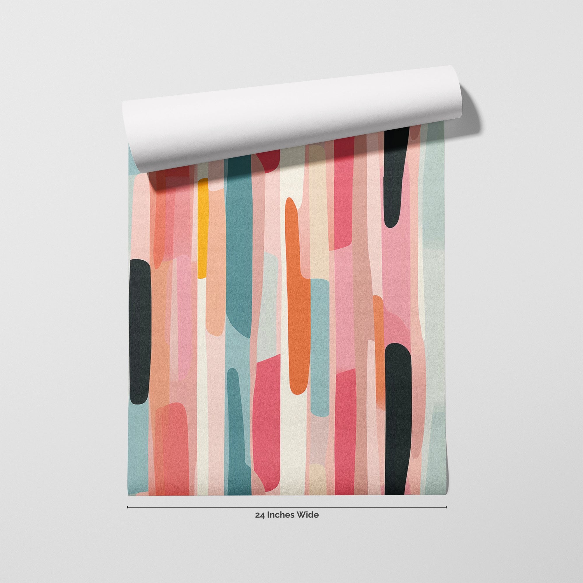 Jukebox Stripe wallpaper roll, 24 inches wide