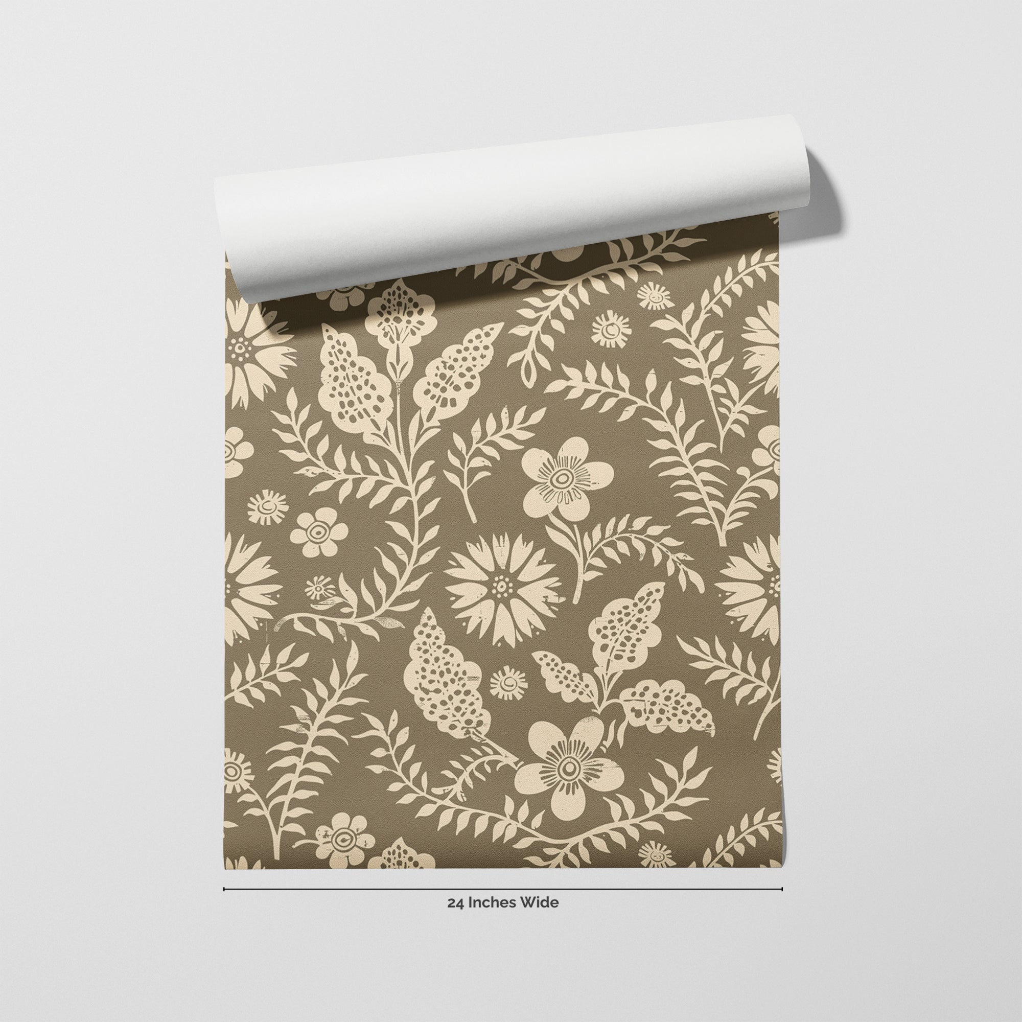 Nordic Bloom wallpaper roll, 24 inches wide