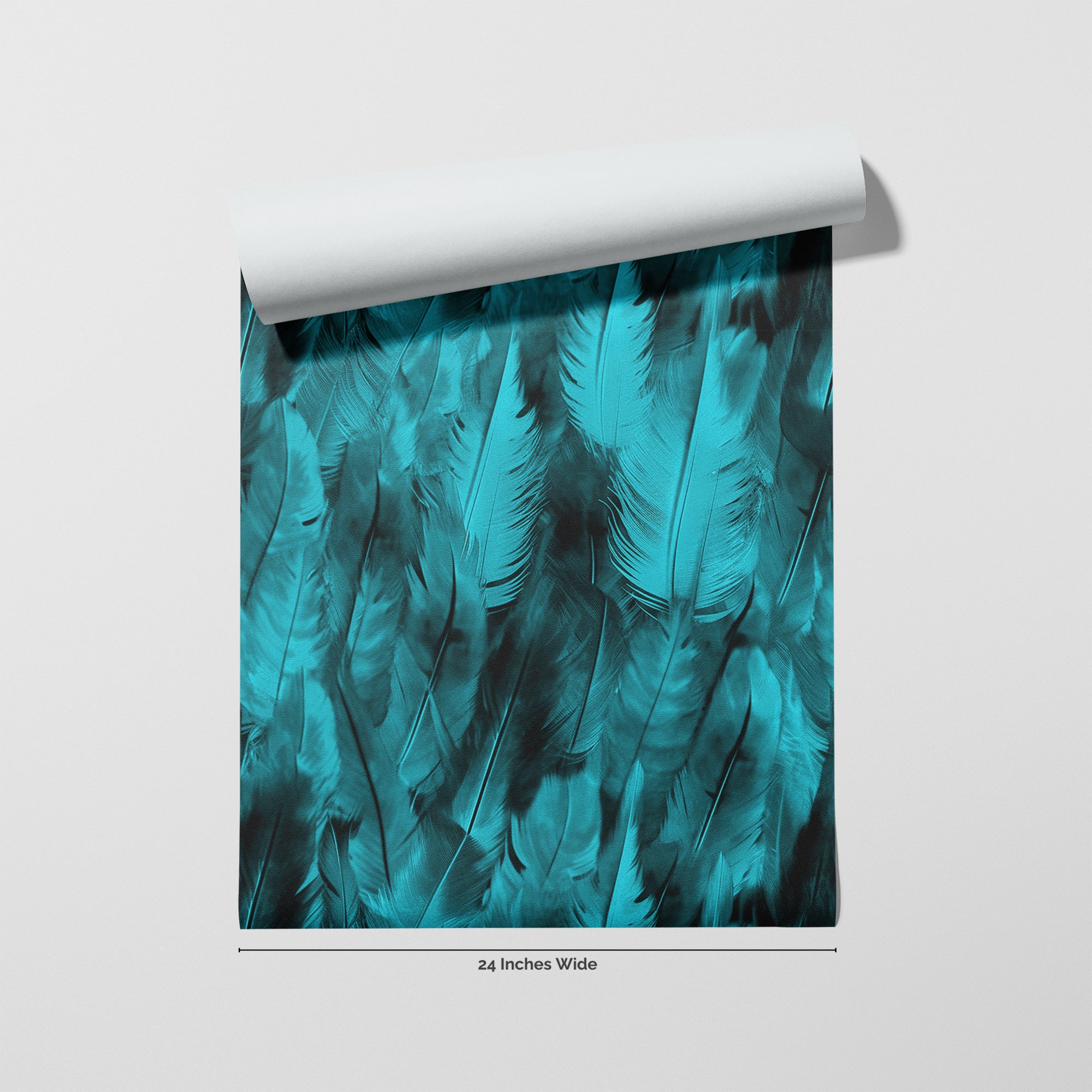 Lagoon Plume wallpaper roll, 24 inches wide