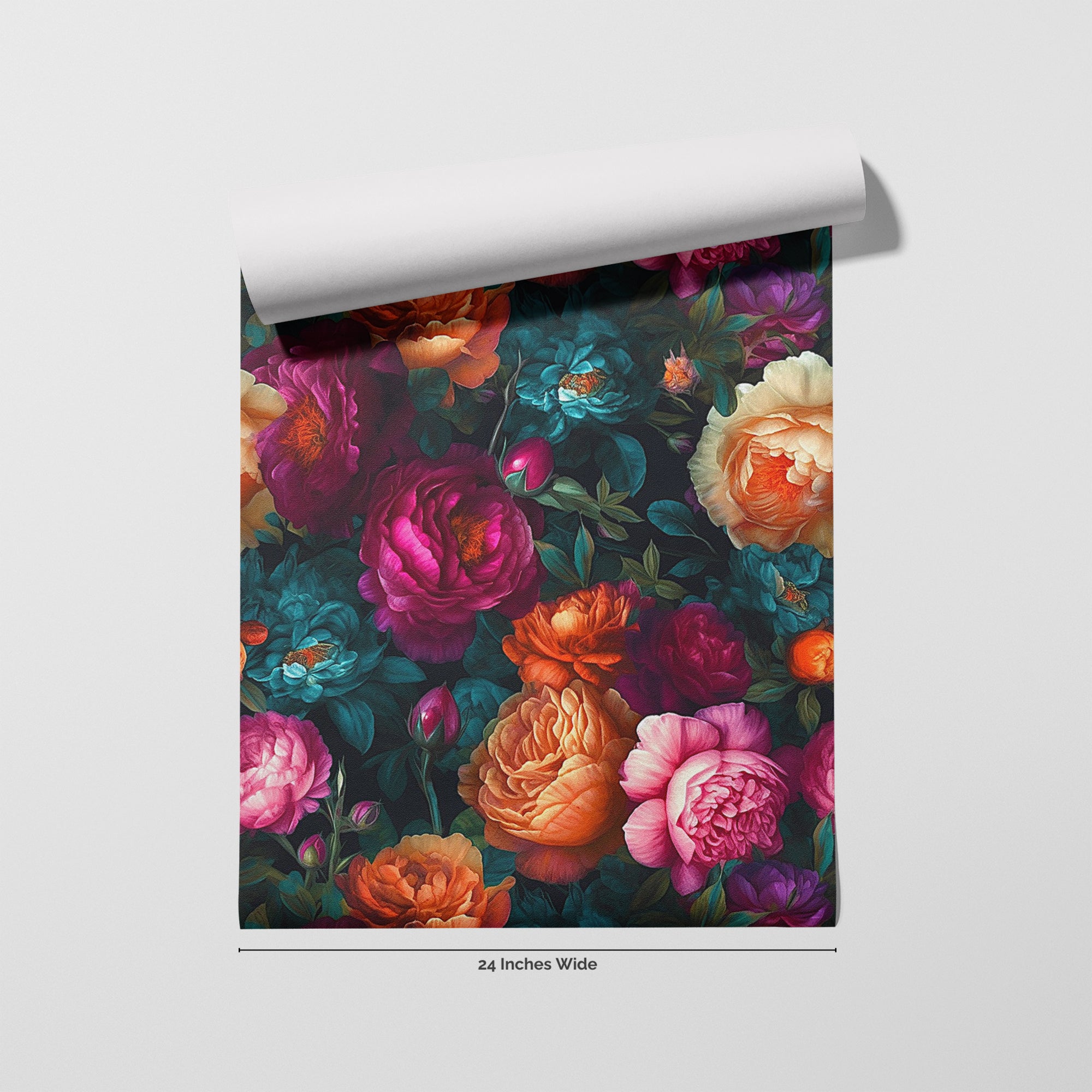 Gemstone Garden wallpaper roll, 24 inches wide