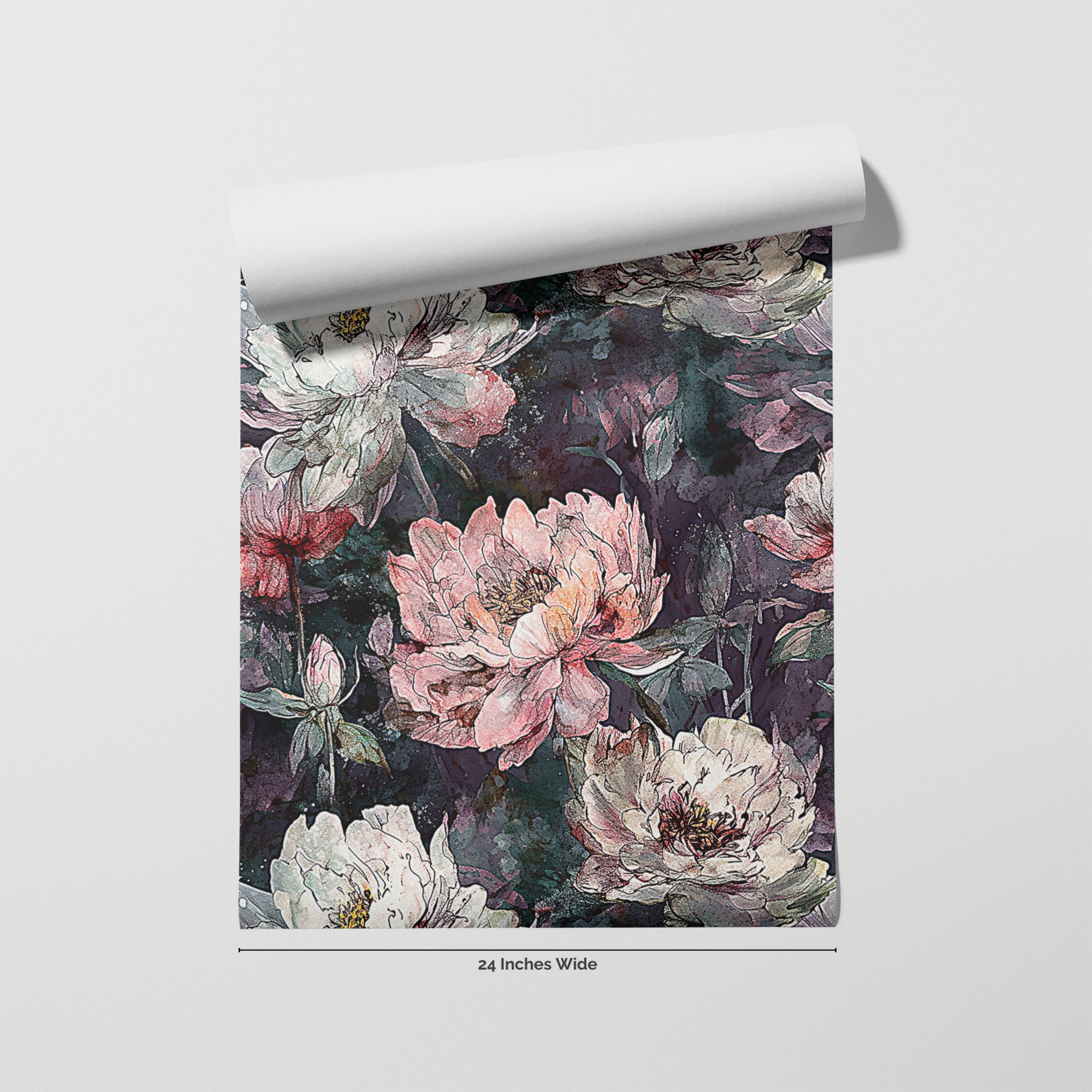 Belladonna wallpaper roll, 24 inches wide