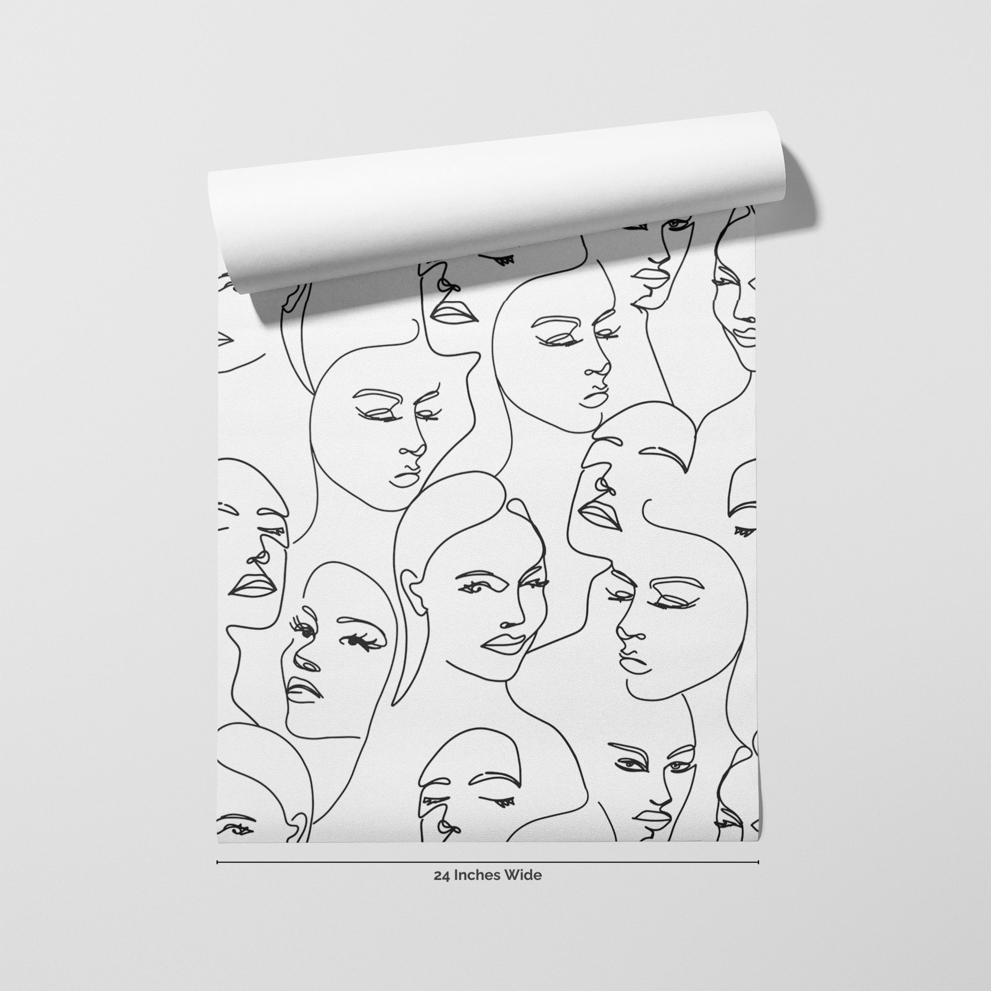 Line Study wallpaper roll, 24 inches wide