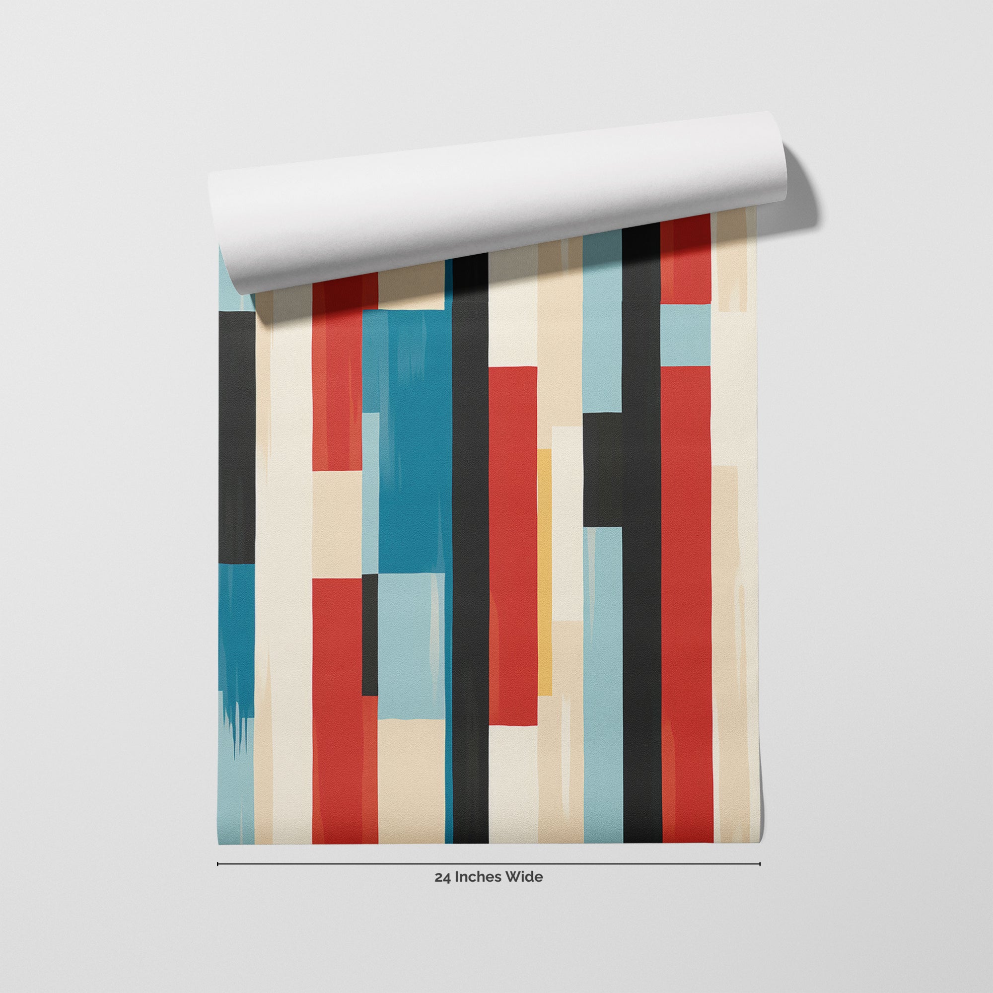 Mod Stripe wallpaper roll, 24 inches wide