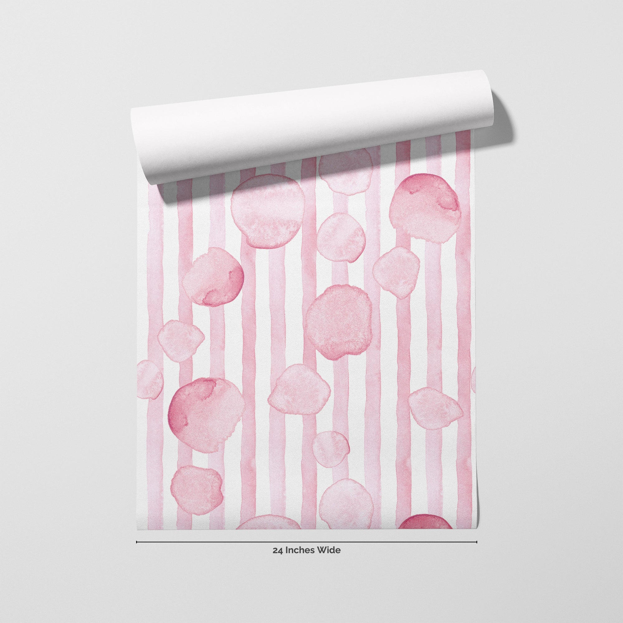 Dotty Stripe wallpaper roll, 24 inches wide