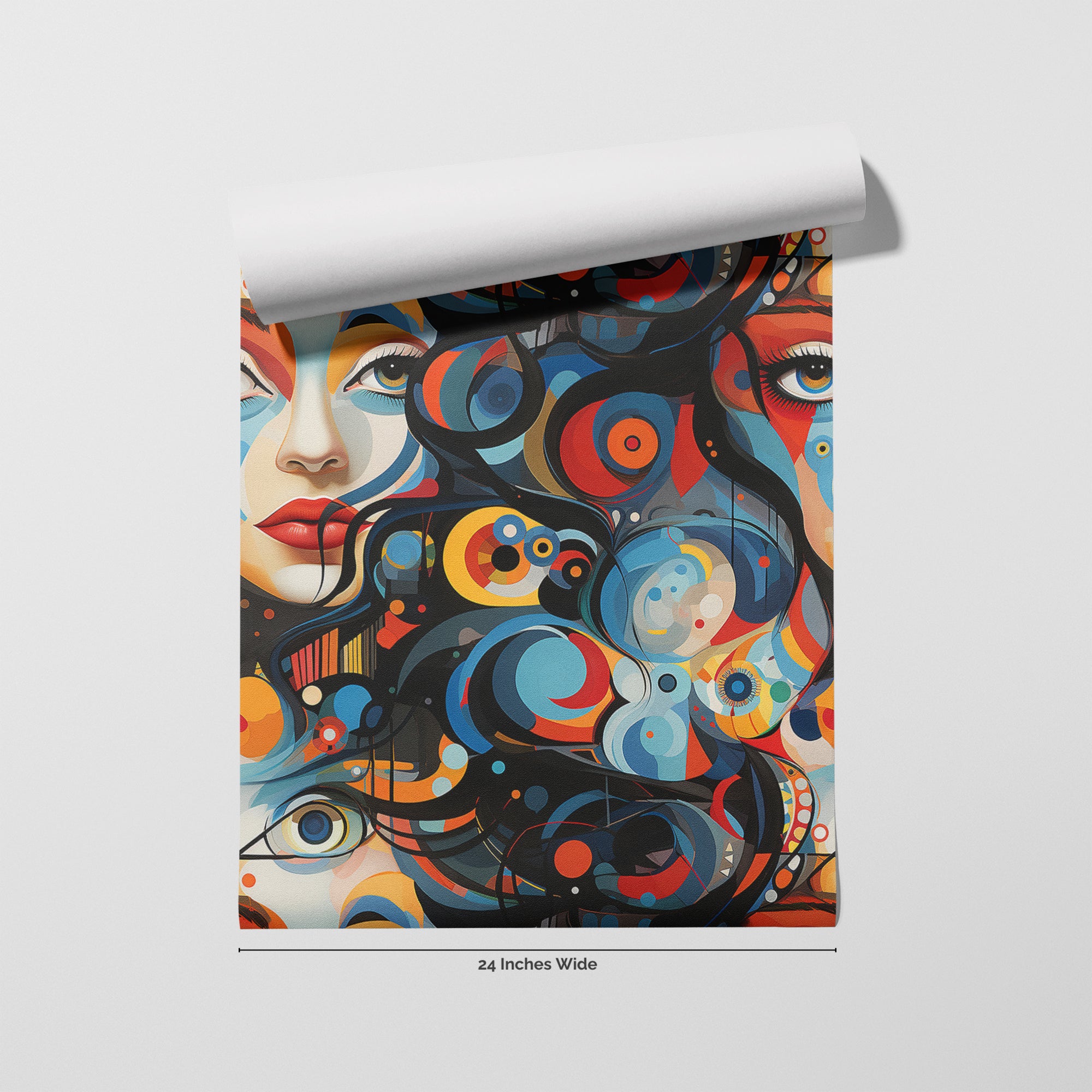 New Wave wallpaper roll, 24 inches wide