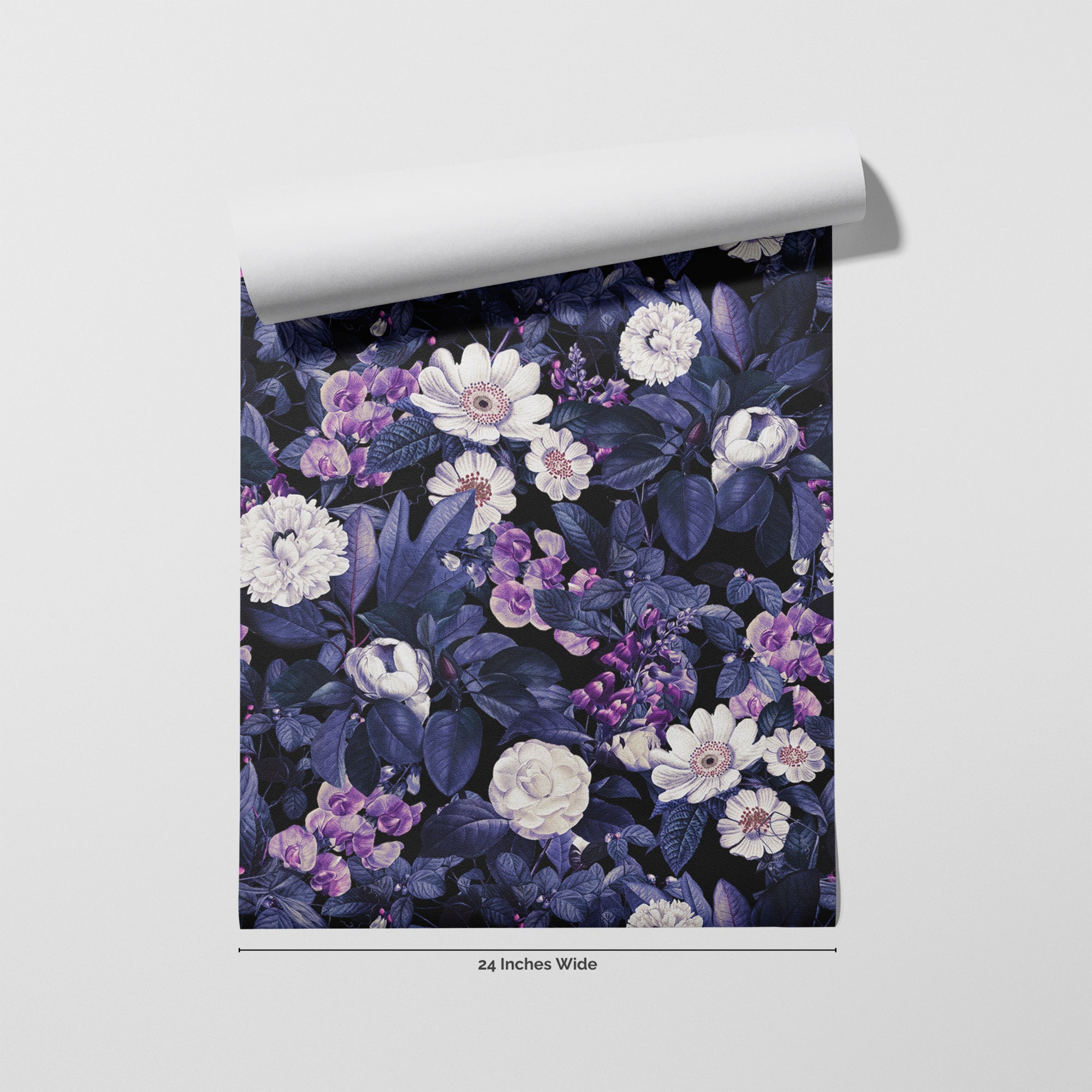 Violet Hour wallpaper roll, 24 inches wide