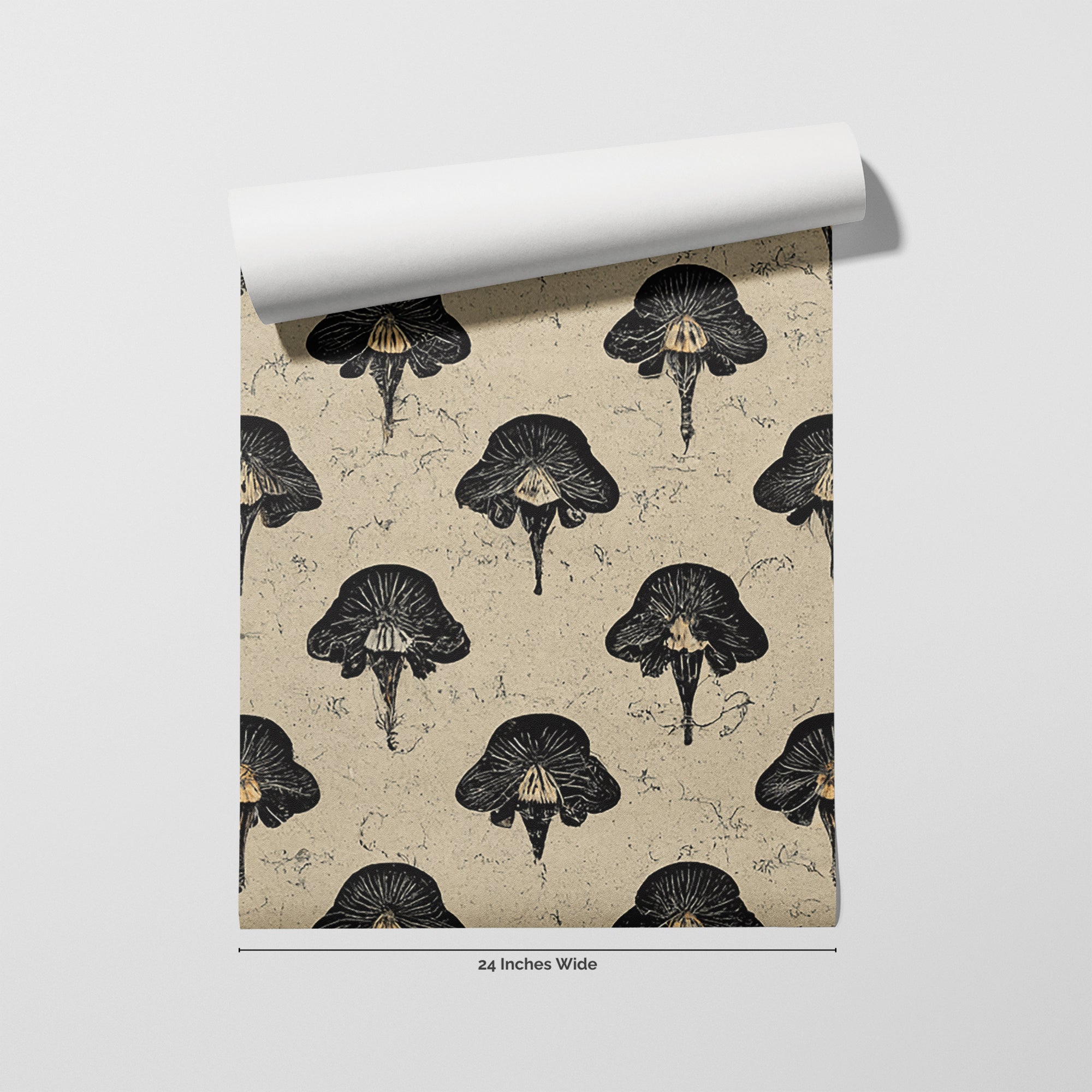 Black Truffle wallpaper roll, 24 inches wide