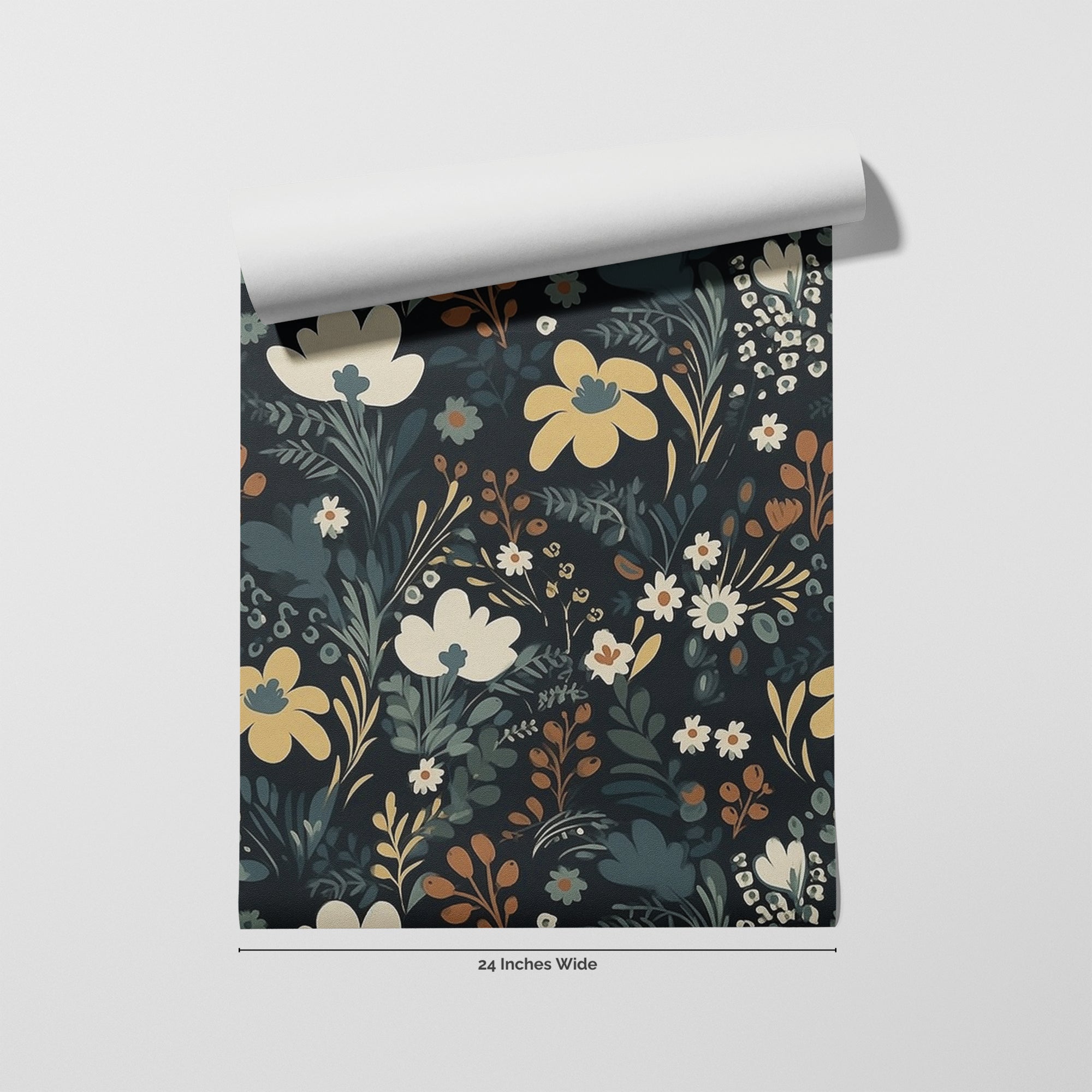 Boho Nocturne wallpaper roll, 24 inches wide